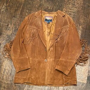 EUC Men’s Brown Suede Fringe Jacket